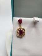 Magnificent pair of Ruby and diamond earring in Silver – EGL Certified