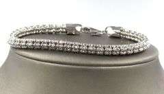 Set of Italian 925 sterling silver popcorn necklace and bracelet