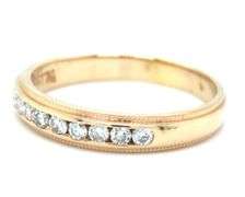 14kt Yellow gold 0.25ctw channel set diamond band