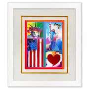 "2 Liberties, Flag and Heart" by Peter Max