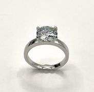 Dazzling 2.75 Ct White Ice Blue Lab Simulated Diamond Ring