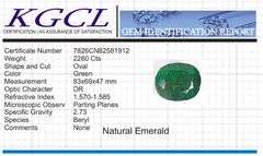 Huge Certified 2260 Ct Museum Size Natural Emerald
