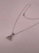 CERTIFIED BRAND NEW 18K WHITE GOLD CHAIN WITH DIAMOND PENDANT