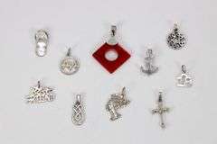 Sterling Silver Pendant Assortment Various Sizes & Styles (10 Pendant Lot)
