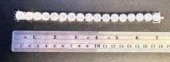 14 Kt. White Gold Plated CZ 58 Cwt. Tennis Bracelet