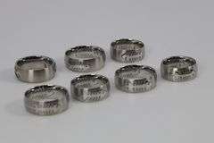 Lot of 15 Stainless Steel 316L Laser Cut Rings Removable Dead Fish Cut Out