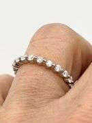 925 Sterling Silver Moissanite Single Prong Eternity Band