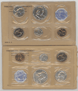 1955 & 1956 Gem 5-pc Proof Sets in original Flat Packs