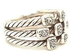David Yurrman 3 row diamond Confetti ring