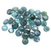 Heated only! 7.76ct blue green Sapphire set