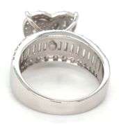 925 Sterling silver heart shaped white cubic zirconia ring