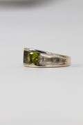 Sterling Silver Natural Peridot Gemstone Ring
