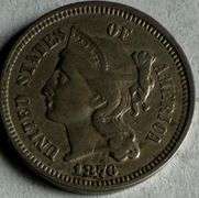 Nice 1867 3 Cent Nickel