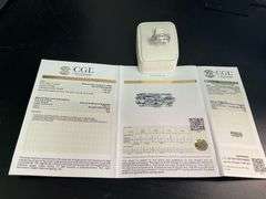 CERTIFIED PLATINUM AND DIAMOND RING