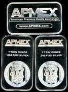 3 Troy Ounce .999 Fine Silver Bars from APMEX