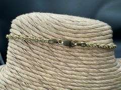 10k Yellow Gold Solid Round Rope Link Chain 2.5mm Bracelet 8"