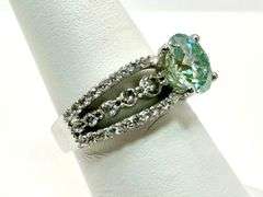 Sparkling 2.68 Ct Blue Ice Fire Moissanite Ring