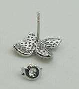 925 Sterling Silver Four Leaf Flower Stud Earrings