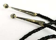 Vintage Zuni Sterling Gemstone Bolo Tie