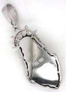 Ice out Jesus head pendant in 925 sterling silver