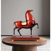Bronze Galloping Horse on Walnut Base