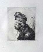Extremely Rare and Collectible Antique Etching After Rembrandt, c. 1880