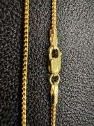 10k Yellow Gold Solid Franco Wheat Rope Chain 1.2mm Necklace 22"