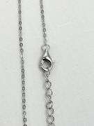 925 Sterling Silver Blue Sapphire Color And Rhinestone Cross Pendant And Chain Necklace