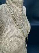 10k Yellow Gold-Hollow Pave Figaro Link Chain 5.3mm Necklace 18"