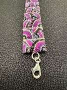 Original Handmade Mosaico Bracelet 8.5" 925 Sterling Silver Mexico Artistic Jewelry