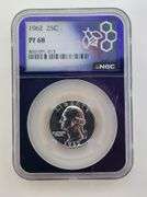 1962 Proof Washington Quarter (Trader Bea Slab) NGC PF68