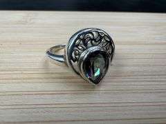 Sterling Silver Mystic Quartz Ring Size 10