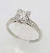 Vintage Diamond Ring Crafted in Platinum with Earth Mined Diamonds