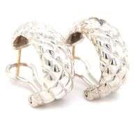 Michael Dawkins basketwave hoop earrings