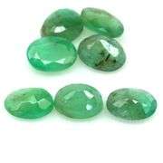 Rich emerald green 8.97ct 7pc Emerald set
