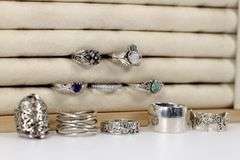 .925 Sterling Silver Curated Ring Lot of 10 Rings Various Sizes & Styles