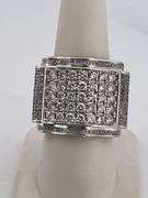 MEN'S CERTIFIED 14K WHITE GOLD DIAMOND RING