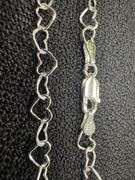Sterling Silver Italian Love Heart Chain 4.5mm Solid 925 Italy Infinity Promise Necklace 14"