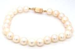7-7.5mm White fresh water pearl bracelet