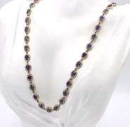 Darling 18.05CTW Oval Shaped Emerald Cut Blue Sapphire & 4.00CTW Round Single Faceted Diamond Tennis