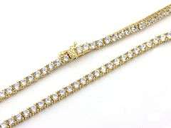 925 Sterling silver round brilliant cut cubic zirconia tennis necklace