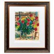 "Le Bouquet Devant La Fenetre" by Marc Chagall (1887-1985)