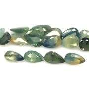 Multi-hue 7.77ct natural blue green Sapphire set