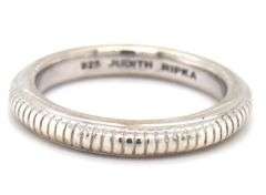 925 Sterling silver Judith Ripka Verona stackable band