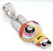 925 Sterling silver Blossom Bombon cubic zirconia pendant