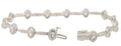 1.00ctw Diamond Oval Frame Link Station Bracelet in 14K