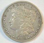 Very sharp and scarce 1880-CC Morgan Silver Dollar