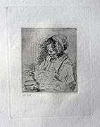 Extremely Rare and Collectible Antique Etching After Rembrandt, c. 1880