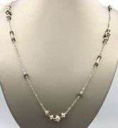 John Hardy classic chain 7 bamboos link station black spinel long necklace