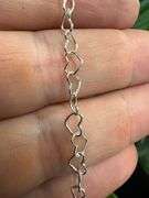 Sterling Silver Italian Love Heart Chain 4.5mm Solid 925 Italy Infinity Promise Necklace 14"